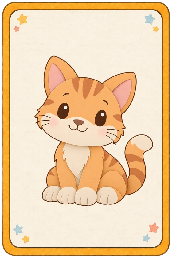 Original Memory kitten card artwork shown as a matching pair.